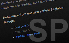 Serial Posts plugin screenshot