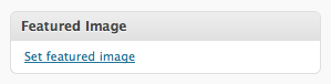 Featured Image box in Post Editor