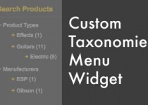 custom taxonomies menu widget