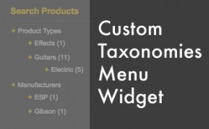 custom taxonomies menu widget