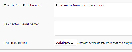 Using text  before the Serial name